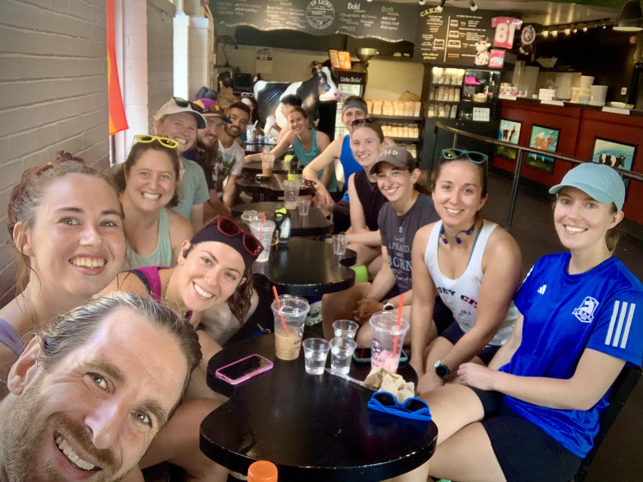 Forest Hills Runners gathering before a Saturday run